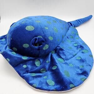 Build A Bear Blue Spotted Stingray Plush 22" Ocean Sea Marine BABW Stuffed Toy